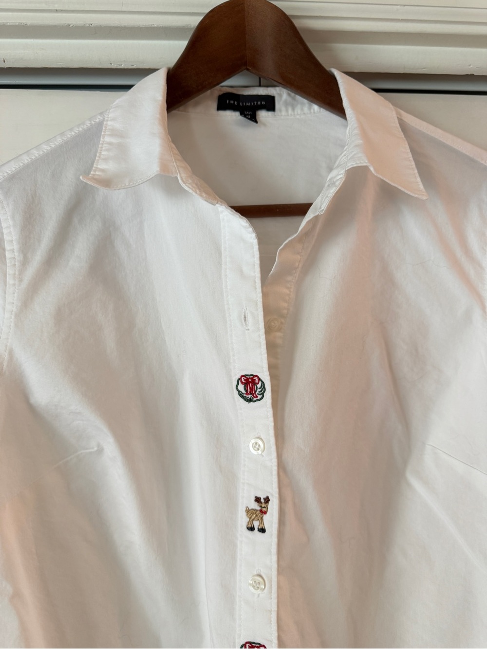 The Limited Christmas Button Down - Size M Tall